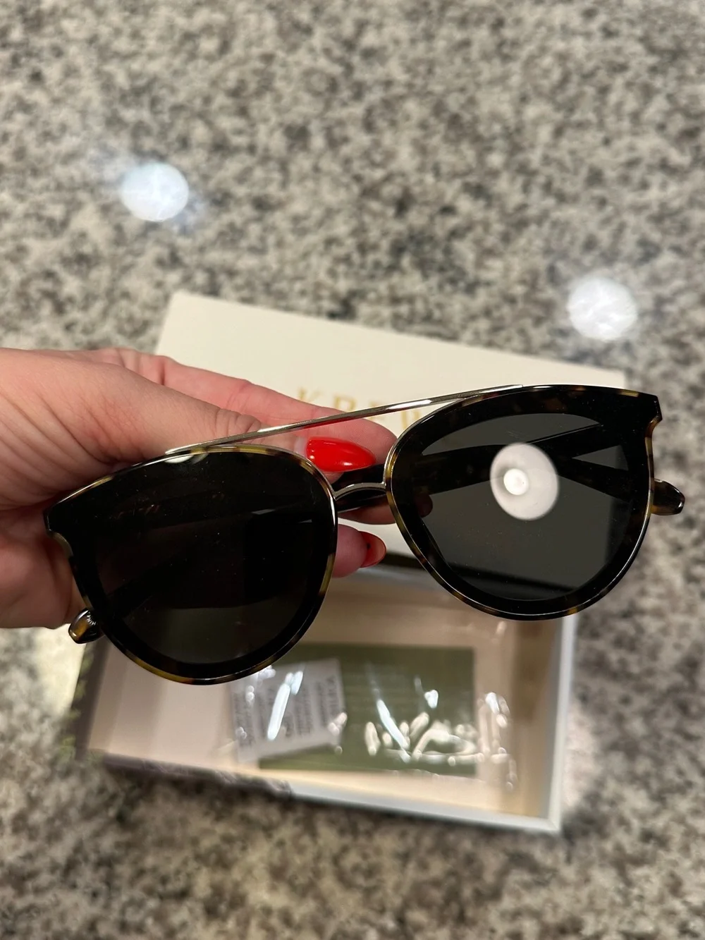 Krewe Clio Nylon Sunglasses in Tortoise and Silver